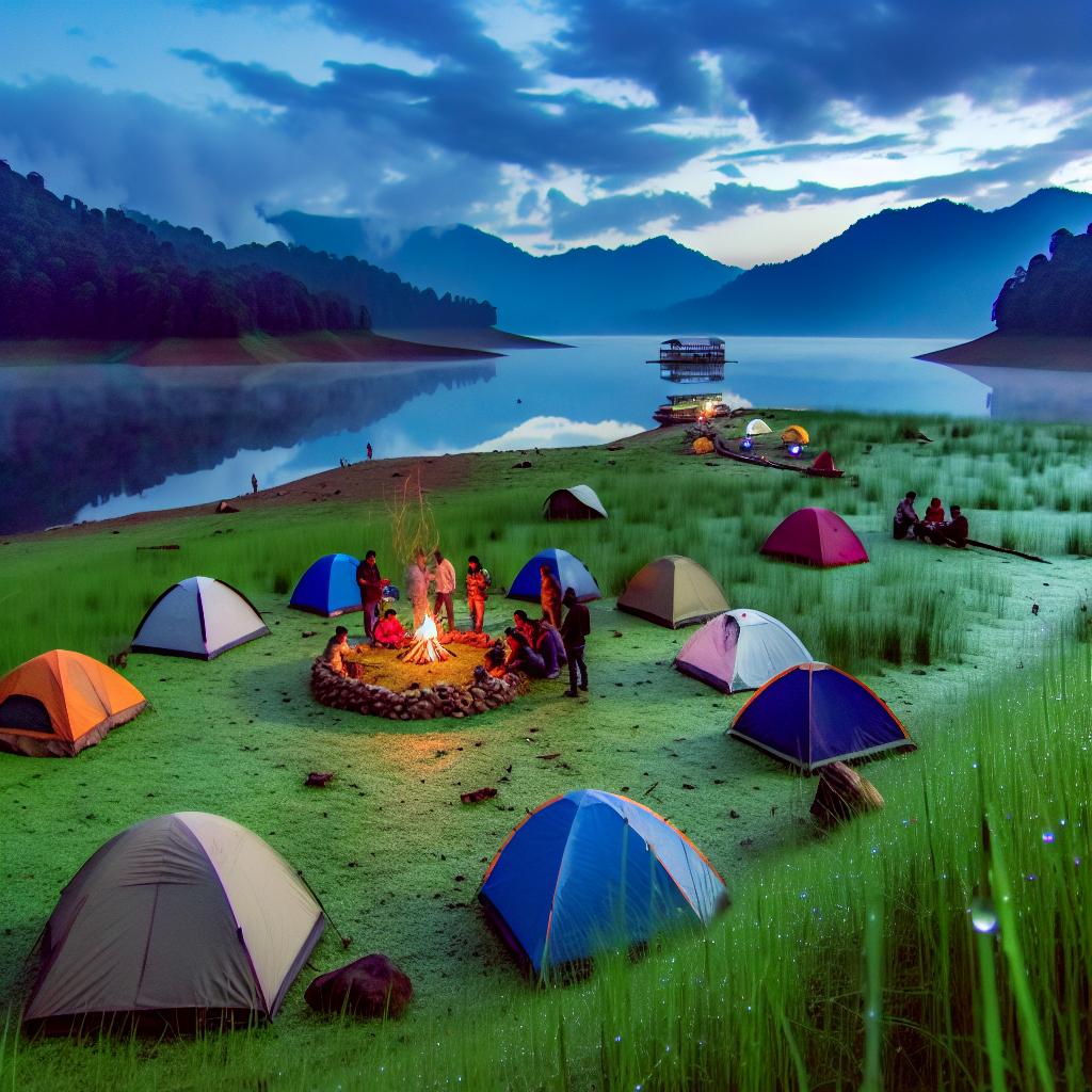 Camping near scenic lakes