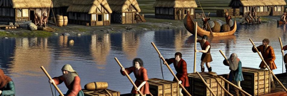 The use of lakes in medieval transportation